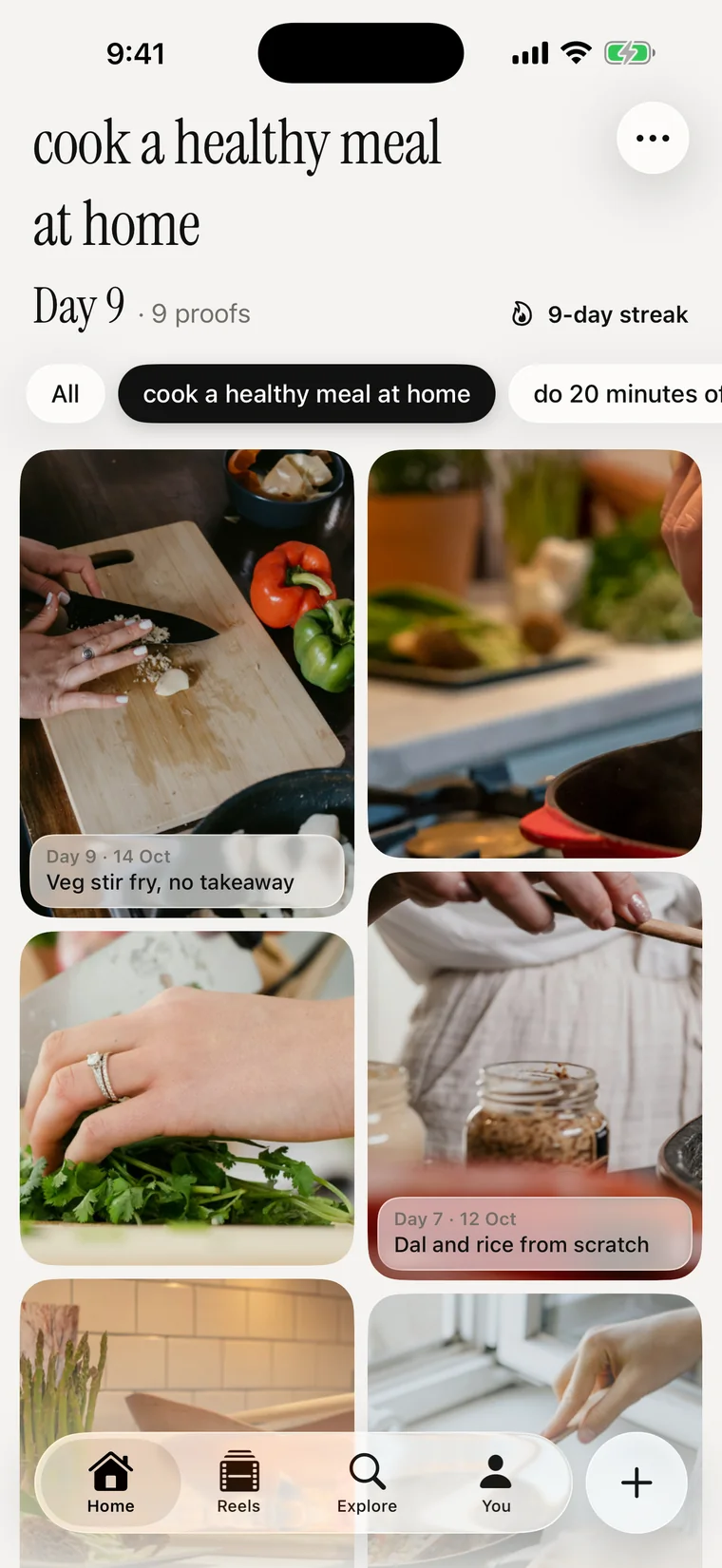 Safar promise: cook a healthy meal at home, Day 9, 9-day streak